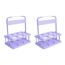 Hariumiu Plastic Wine Racks Wine Bottle Rack 2pcs Large Capacity 6-holes Reusable Beer Bottle with Handle Cup Holder Stand Wine Bottle Racks