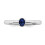 Created Sapphire Sterling Silver Single-Stone Ring 4