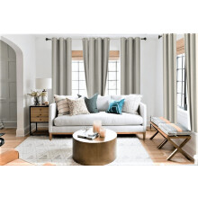 1 Panel Faux Silk Silver Color Lined Blackout 100% Room Darkening Window Curtain For Bedroom Home Décor Drapes with Grommets 63" Length Adam