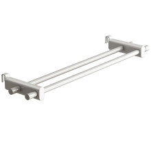 Radiator Towel Rail Heavy Duty Double Rod Over Radiator Heated Towel Rack RustResistant White