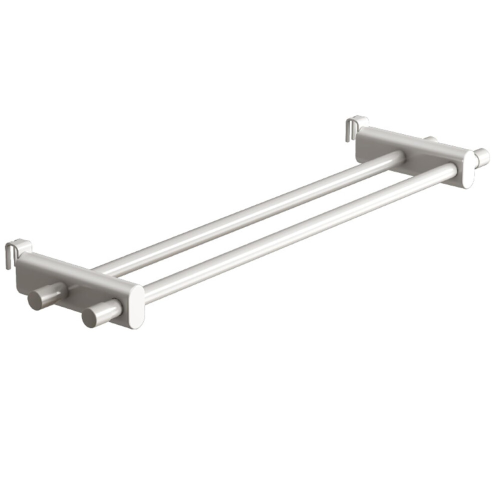 Radiator Towel Rail Heavy Duty Double Rod Over Radiator Heated Towel Rack Rustresistant White 9455672592888