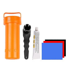 SUP Repair Kit with PVC Patches & Glue, Compatible with Inflatable Kayak Boat Raft, Portable Stand-Up Paddleboard Repair Kit with Wrench [YJD]