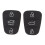 Silicone 3 Button Key Shell Replacement Key for Hyundai Kia Car Keys Partd [DB] A 4
