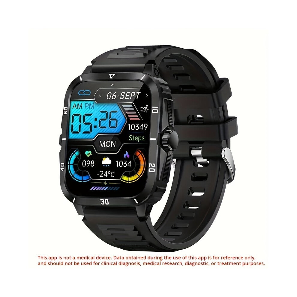 Men's Fitness Watch 3Atm, Bt Call, 1.96" Hd Screen, 430Mah Battery, Sleep Monitoring, Wireless Calling, Compatible With Iphone 9558633674880