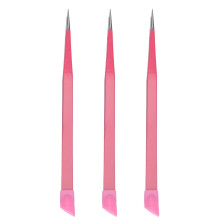 3 Pcs Nail Tweezers Hobby Stickers Eyelash Extension Crossing Lock Manicure Tool