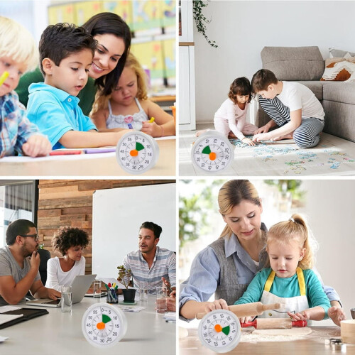 60 Minute Visual for Kids, Visual Countdown for Classroom Office Kitchen with Silent Operation B 2