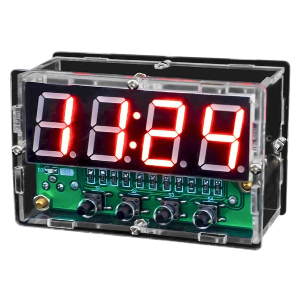 Diy Digital Clock Kit With Power Supply, Multifunction Electronic Soldering Set For Hobbyists 9113335480841