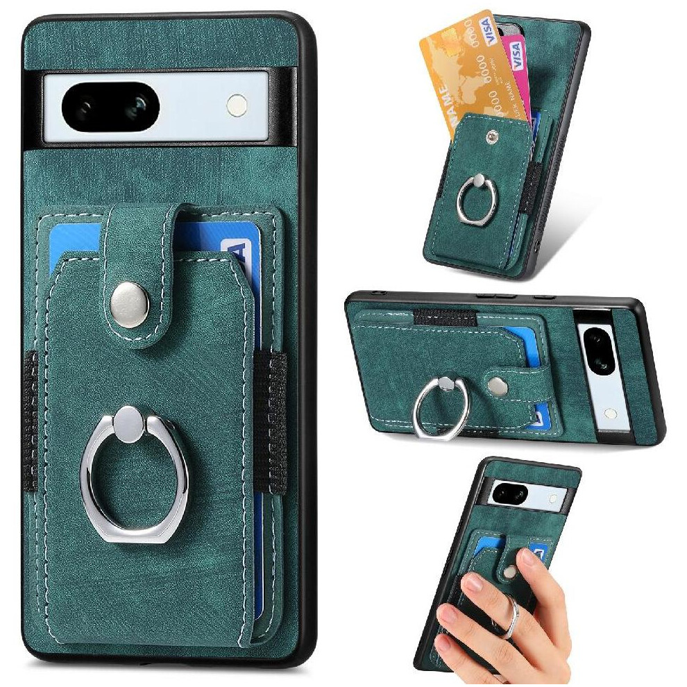 Case For Google Pixel 7A Crad Slot Stand Magnetic Car Mount Ring Holder 9193271523512