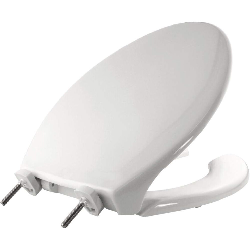 7850Tdg 000 Commercial Heavy Duty Open Front Toilet Seat With Cover That Will Never Loosen & Reduce Call-Backs, Elongated, Plastic, White 9193271525967
