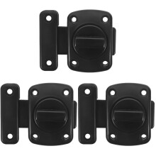 3 Count Door Lock Latch Locks for Doors Sliding Large Bathroom Zinc Alloy Office