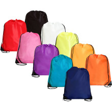 Threadart Drawstring Backpacks, Pack of 10, Compatible with Sports, Gym, School, Travel | Large 15" x 18.5"