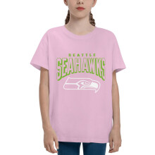 Seahawks Kids Short Sleeve Shirt Sports Football Team Logo for Baseball Fans Gifts Suitable For Boys And Girls