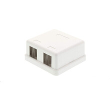 Networx Key Jack Surface Mount Boxes (2 Port, White)