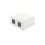 Networx Key Jack Surface Mount Boxes (2 Port, White) 1