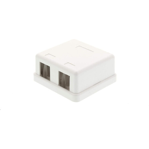 Networx Key Jack Surface Mount Boxes (2 Port, White)