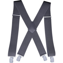Suspenders for Men Heavy Duty, 2 Inch Wide Adjustable Elastic X Back Suspender