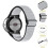 Google Pixel Watch / Watch 2 Adjustable Nylon Strap Black/White 2