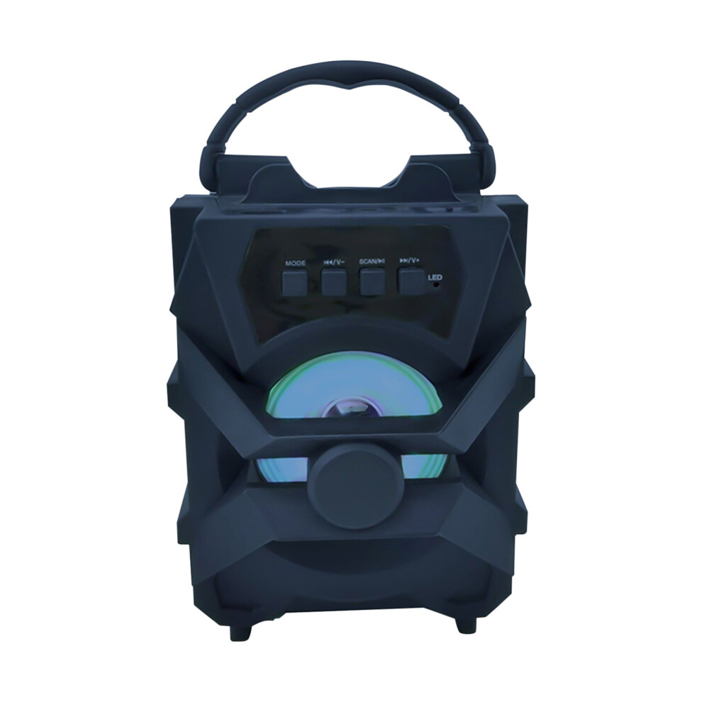 Paveos Portable Bluetooth Speaker With Subwoofer, Wireless Outdoor Speaker Compatible With Tf Card, Aux Cable, Flash Drive, For Home, Camping, Black 9418476293351