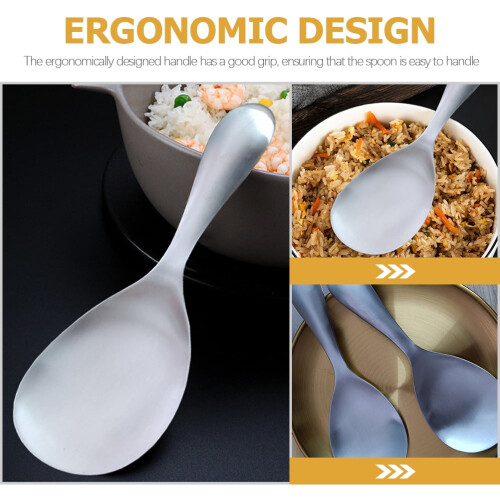 3 Count Long Handle Serving Spoon Rice Paddle Kitchen Rice Spatula Rice Supply Compact Rice Spoon 1