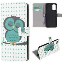 Wallet Case compatible with Samsung Galaxy S20 FE - Polka Dot with Owl