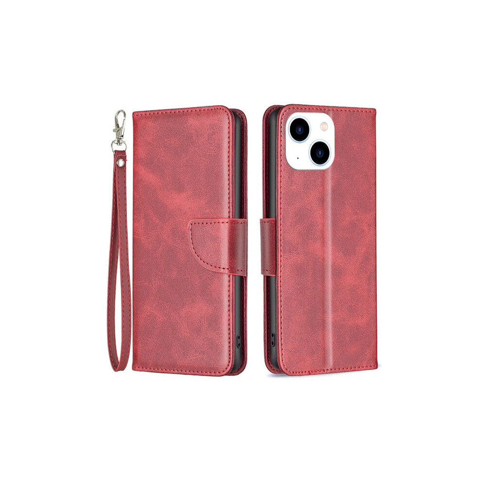 Skalo Compatible With Iphone 15 Wallet Case In Pu Leather - Red 9418476294617