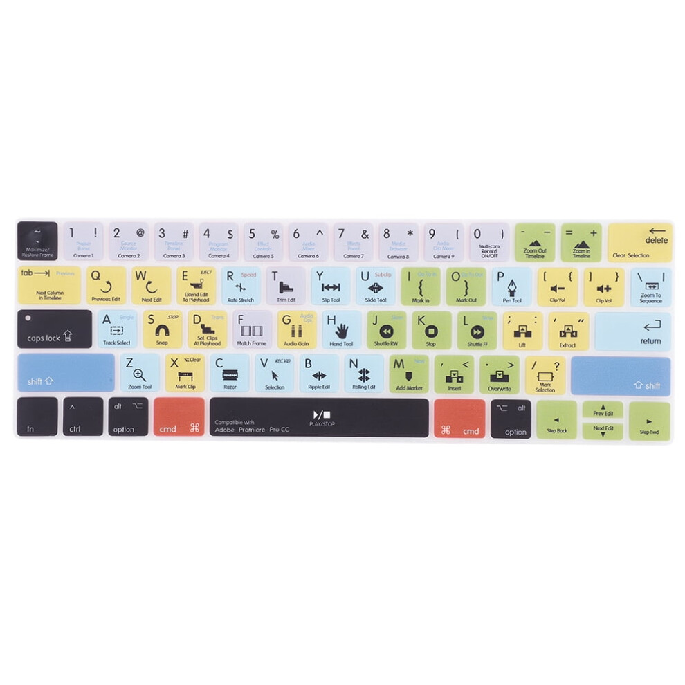 Vifer Cubierta Del Teclado Cubierta De Teclado A Prueba De Polvo Pelã­cula Protectora De Barra Tã¡Ctil 13/15 Pulgadas, 1 Pieza(Premiere Pro Cc) 9130661576345