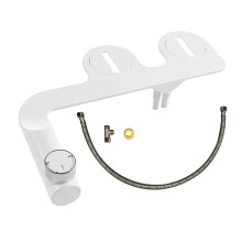 SL41 Thinline Bidet Attachment for Toilet Seats Single Cool Adjustable Nozzle, Toilet Fart Wash Buttock 9/16In Connector