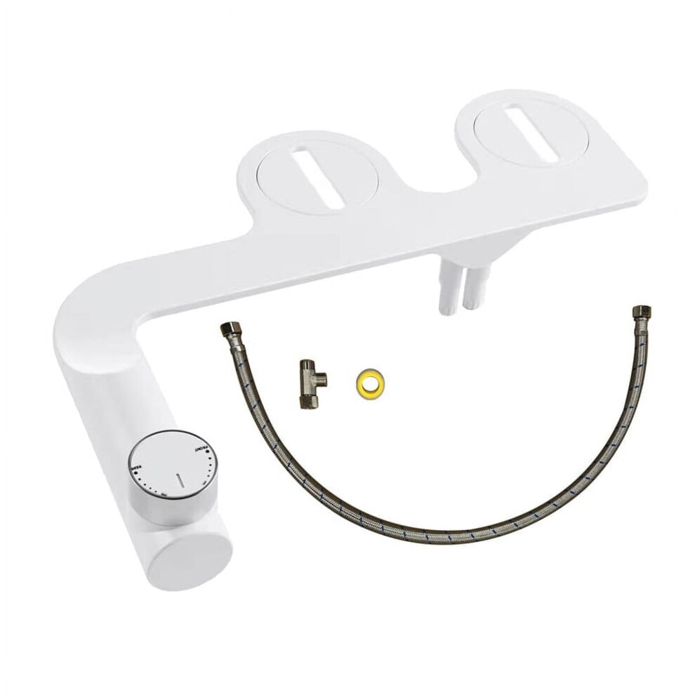 Sl41 Thinline Bidet Attachment For Toilet Seats Single Cool Adjustable Nozzle, Toilet Fart Wash Buttock 9/16In Connector 9170372804382