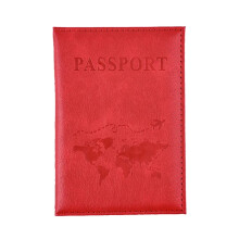 DEKAXID Unisex New PU Leather Card Case Cover Simple Fashion Passport Cover World Thin Slim Travel Passport Holder Wallet Gift