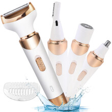 Four-in-One Ladies Shaver USB Rechargeable Electric Shaver Leg Hair Armpit Hair Epilator Private Part Pubic Hair