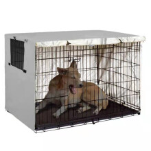 Kiplyki Dog Crate Cover Compatible with Medium & Large Dog Cages, Heavy Duty Oxford Fabric, Anti-UV, Mesh Window