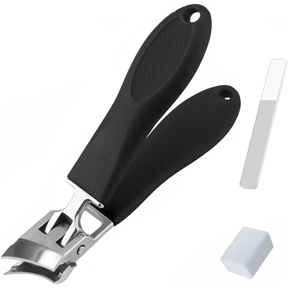 Wide Jaw Anti-Splash Slanted Nail Clipper, Curved Blade for Thick Nails, compatible with Acssart Nail Clippers, Toenail Clippers for Men