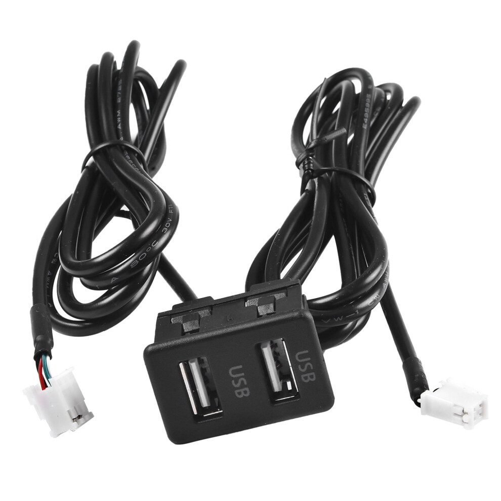 Car Dash Mount Dual Usb Port Panel Interface Extension 145Cm Cable Adapter 9165521353156