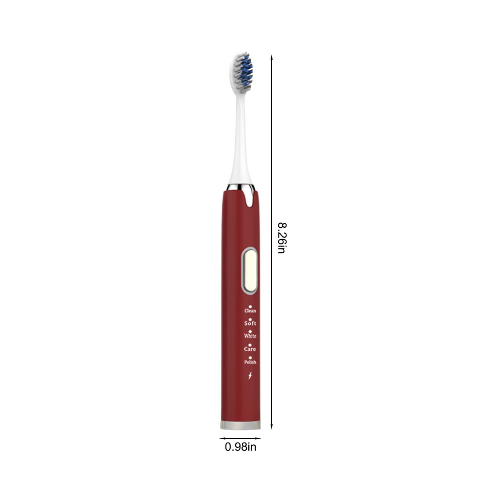Fnyoxu Electric Toothbrush,, Low Noise, Portable, Smart Timer Electric Toothbrush IPX7 Water Electric Toothbrush Vibration