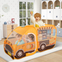 Toorise Kids Food Truck Play Tent with Storage Bag, Pop Up Portable Foldable Role Play Toy for Toddlers, Multifunctional