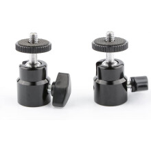 360 Degree Swivel 1/4"-20 Mini Ball Head for DSLR Cameras Tripods Monopods Light Stand (2 Pieses) - 1817