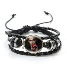 The Vampire Diaries Leather Bracelet Adjustable Elena Stefan Braided Beads Bracelet Handmade Jewelry Gifts Style 12