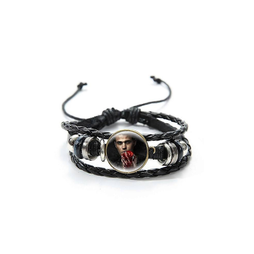 The Vampire Diaries Leather Bracelet Adjustable Elena Stefan Braided Beads Bracelet Handmade Jewelry Gifts Style 12 9165521353729