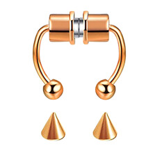 Kayannuo Christmas Clearance Fake Nose Ring Hoop Magnetic Horseshoe Rings 316L Stainless Steel