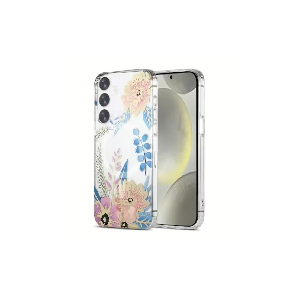 Compatible With Samsung Galaxy S24 Mobile Case Magnet - Flowers Pink/Blue 9165521355020