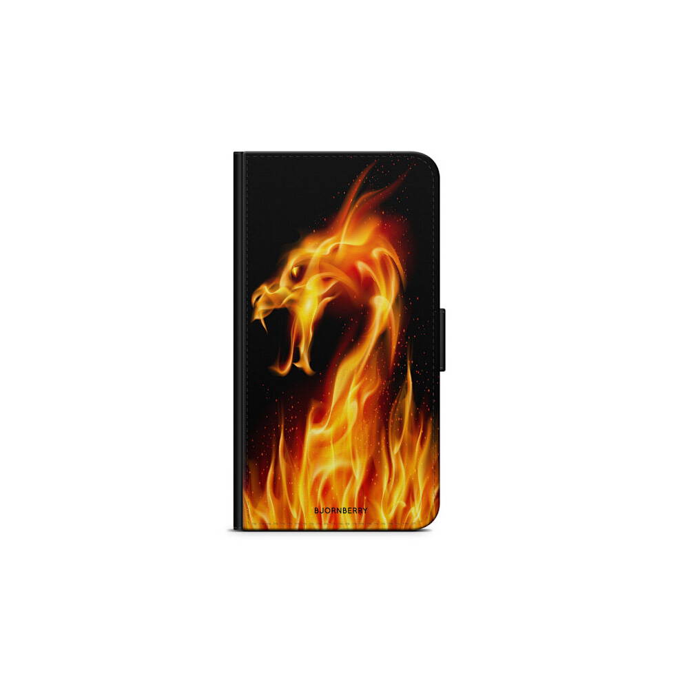 Bjornberry Case Compatible With Samsung Galaxy A8 (2018)- Flames Dragon 9165521355150