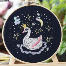 Yakbaofuo Full Range of Embroidery Cross Stitch Stamped Embroidery Cloth with Floral Kit DIY Knitting