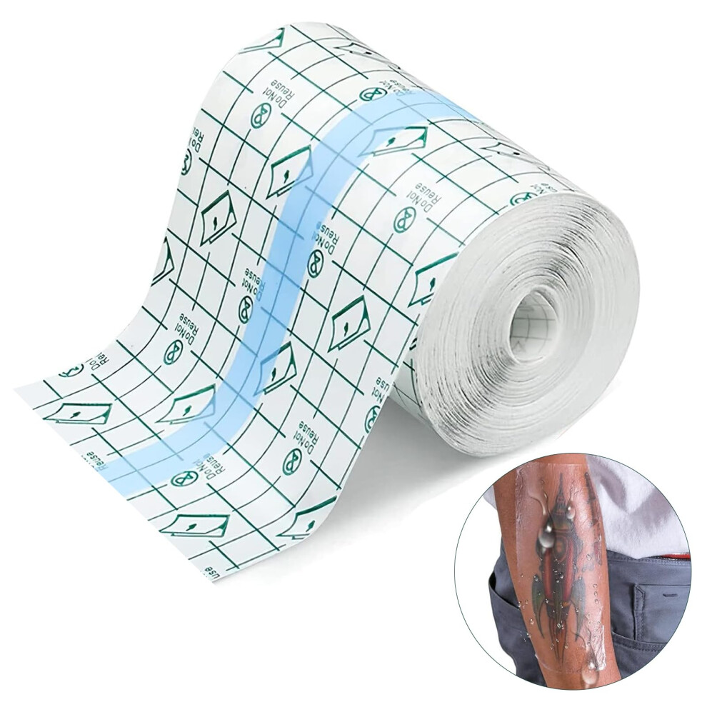 Tattoo Aftercare Bandage Roll 6'x10 Yard Waterproof Transparent Second Skin Wrap for Healing