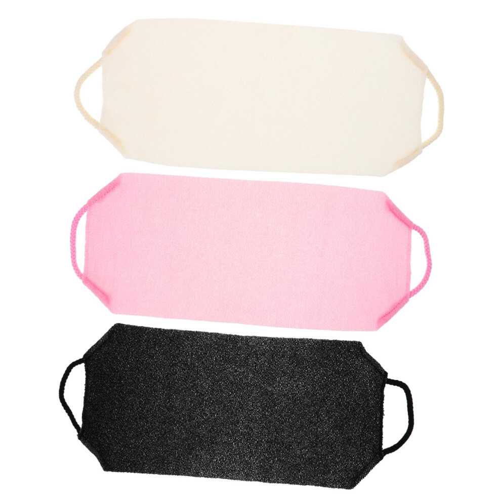 Back Scrubber 3pcs Long Strip Towels Gentle Exfoliating Body Washcloths for Shower and Bath