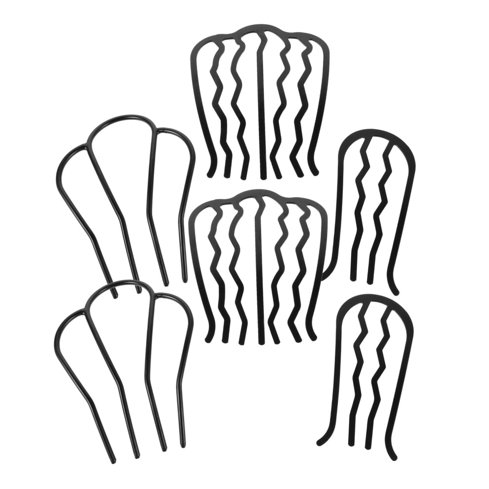 Unisex Vintage Metal Hair Comb Set Ushape Hair Fork Clips Secure Updo Hold For Weddings And Parties