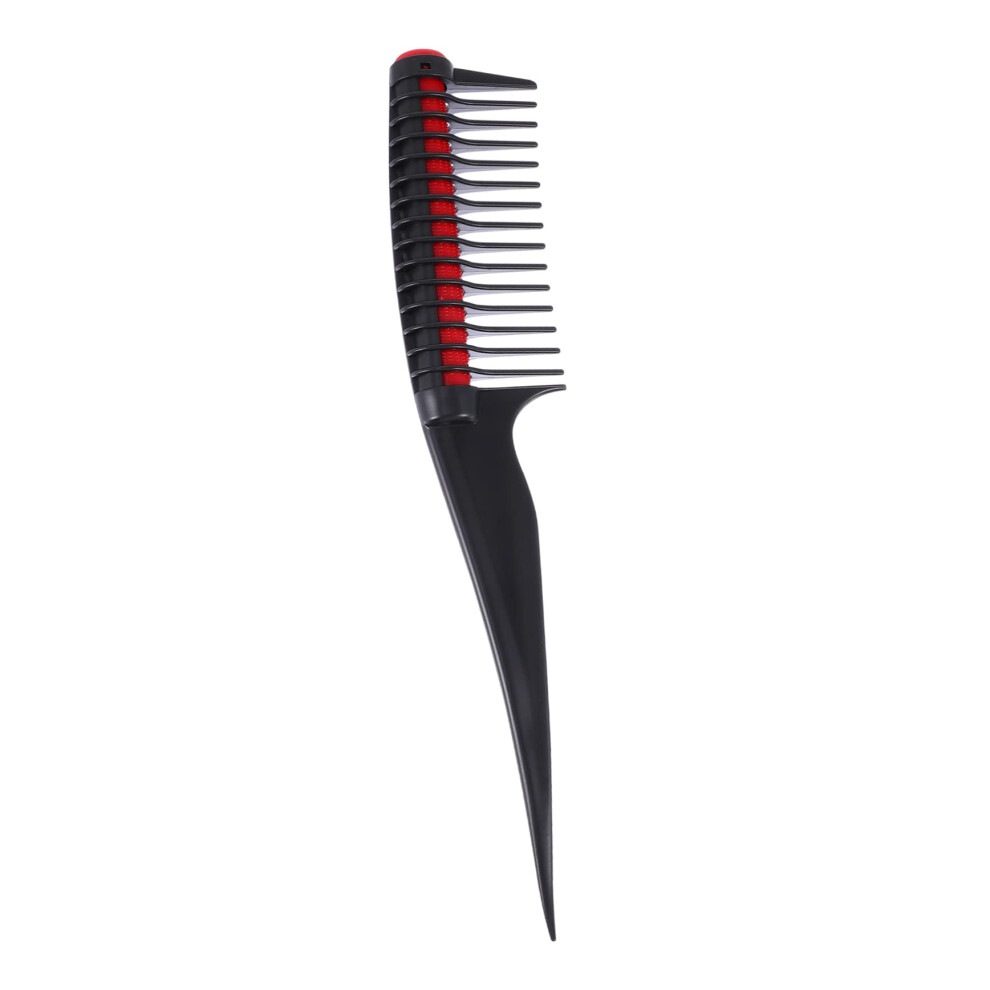 Black,Red Hair Dye Comb With Detachable Roller For Precise Sectioning And Even Coloring, Black And Red