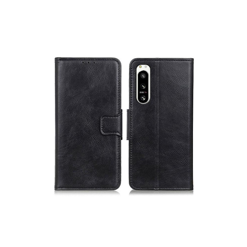Compatible With Sony Xperia 5 Iv Wallet Case Crazy Horse - Black 9165521354689
