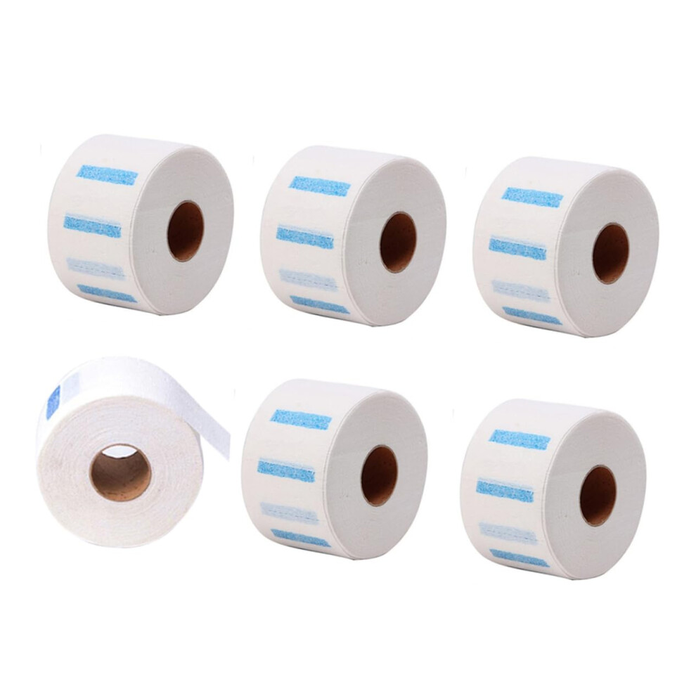 Barber Neck Strips 6 Pack Waterproof Wide Coverage Stretchy Salon Neck Paper for Haircuts