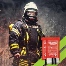 HKUKY Emergency Fire Blanket - 1 Pack - Fire Suppression Blanket For Kitchen, 40” X 40” Fire Blanket For Home, Fiberglass Fire Blanket