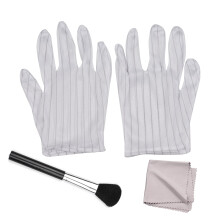 3-in-1 Camera Cleaning Kit with Lens Brush, Microfiber Cloth & Anti-static Brush - Compatible with DSLR & Qudai
